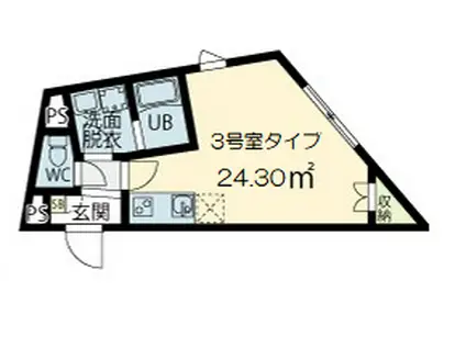 GLOBE RESIDENCE212(ワンルーム/2階)の間取り写真