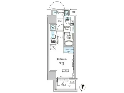 パークアクシス成増二丁目(ワンルーム/6階)の間取り写真