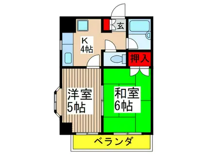 グランドメゾン(2K/1階)の間取り写真