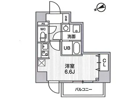 N-STAGE練馬北町(ワンルーム/6階)の間取り写真