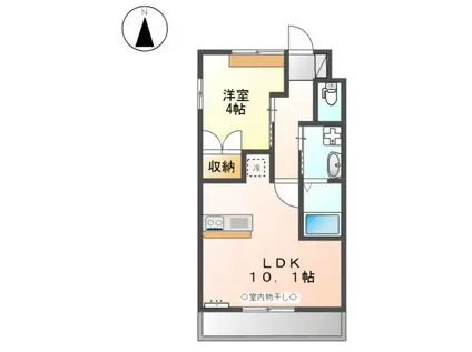 ヴェルジェ(1LDK/1階)の間取り写真