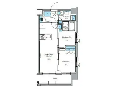 ルフォンプログレ押上イースト ルフォンプログレ押上イースト(2LDK/6階)の間取り写真