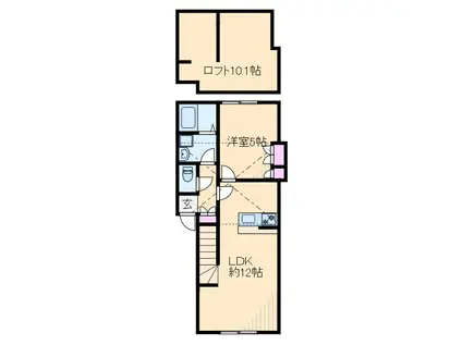 大倉山2丁目プロジェクト(1LDK/1階)の間取り写真