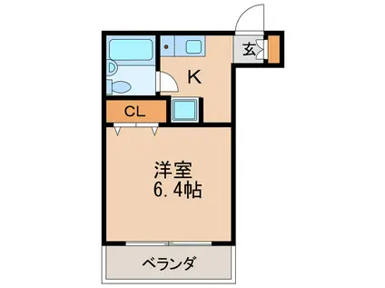 ライオンズマンション新栄第2(1K/4階)の間取り写真
