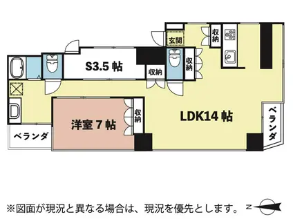 亀戸店ビル(1SLDK/6階)の間取り写真