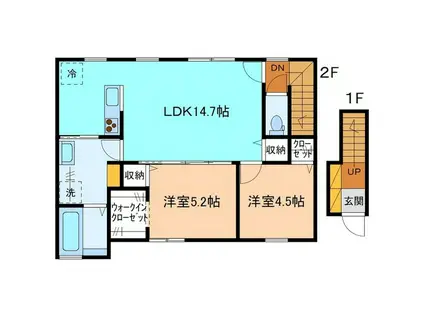 N3OS(2LDK/2階)の間取り写真