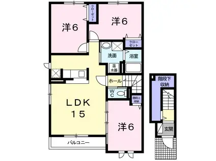 RERA III(3LDK/2階)の間取り写真
