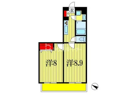 アーバンシャトー千葉中央(2K/5階)の間取り写真