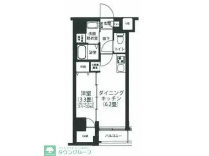 アイルプレミアム押上ノルド(1DK/4階)の間取り写真