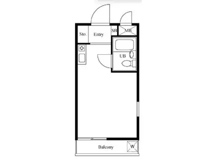 トップ赤羽第二(ワンルーム/4階)の間取り写真