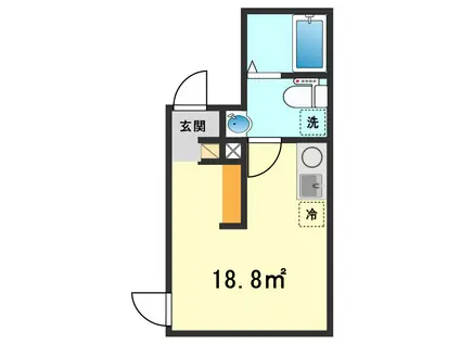 CLAUDIA SHIBAMATA(ワンルーム/3階)の間取り写真