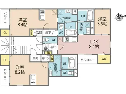 Y CAT 日進(ワンルーム/1階)の間取り写真