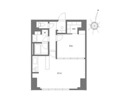 プライムメゾン千葉新町(1LDK/10階)の間取り写真