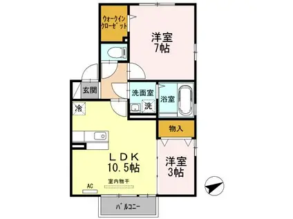 エンブレイスガーデン(2LDK/2階)の間取り写真