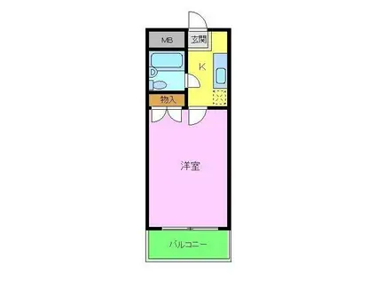 サワーハイツ北庄町(1K/3階)の間取り写真