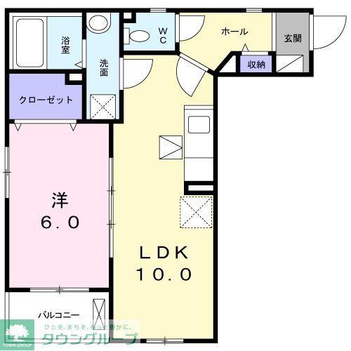 メルベーユ(1LDK/1階)の間取り写真