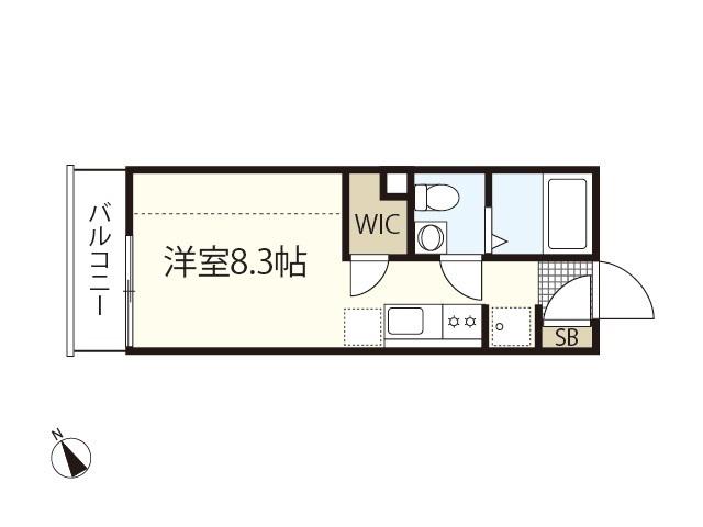 COLLINA五日市中央(ワンルーム/2階)の間取り写真