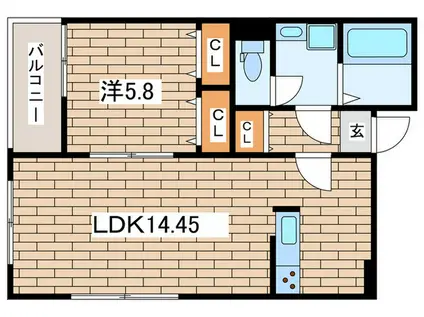 ALEGRIA鎌倉大町(1LDK/3階)の間取り写真