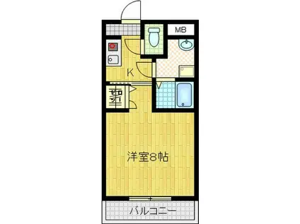 コーポ司(1K/1階)の間取り写真