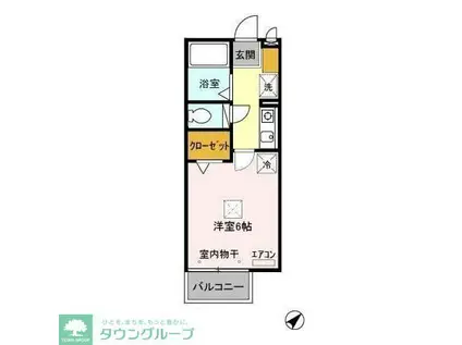 ベルデュール(1K/1階)の間取り写真