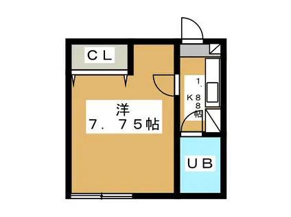 MAISON KITSUKAWA(1K/1階)の間取り写真