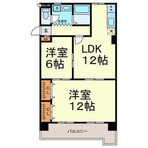 サンパーク大鐘II(2LDK/1階)の間取り写真