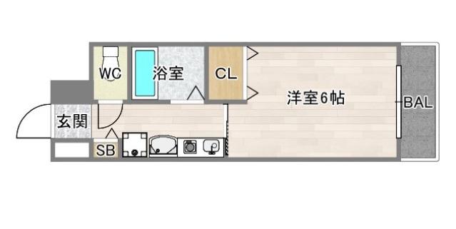 NEXT21(1K/1階)の間取り写真