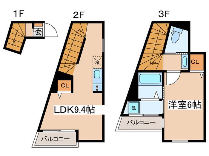 ELAN MEJIRO(1LDK/1階)の間取り写真