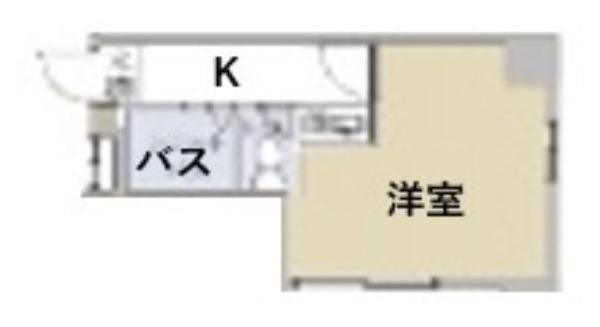 クロノス佃野町(1K/2階)の間取り写真