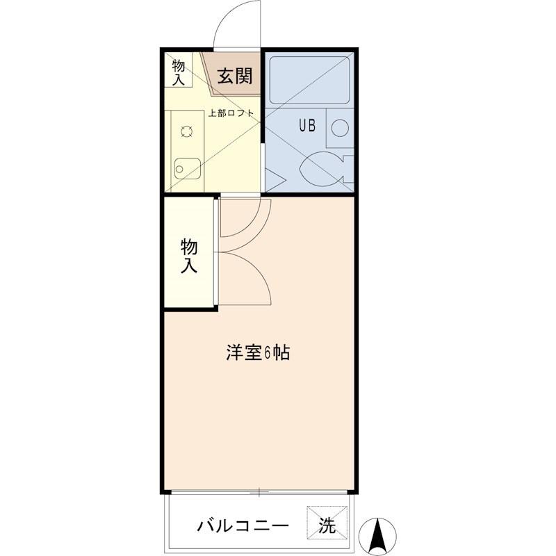 アネックス西川口1期(1K/1階)の間取り写真
