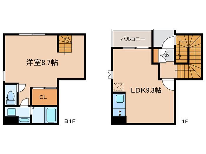 GRANPASEO 阿佐ヶ谷II(1LDK/1階)の間取り写真
