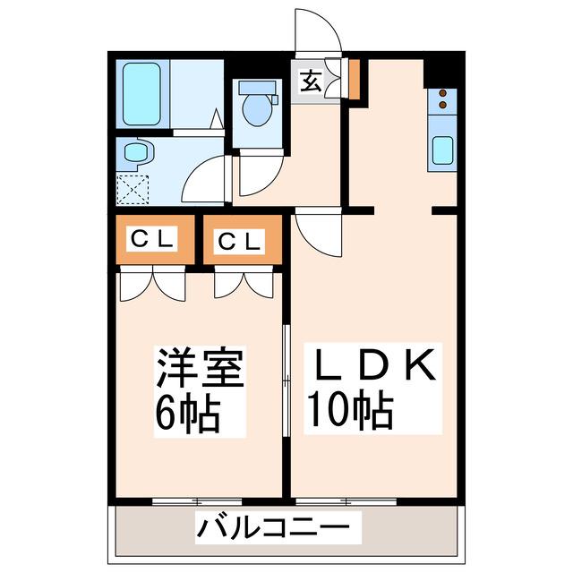 グレイスコート七番館(1LDK/3階)の間取り写真