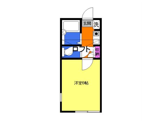 パークヒルアダチ(1K/1階)の間取り写真