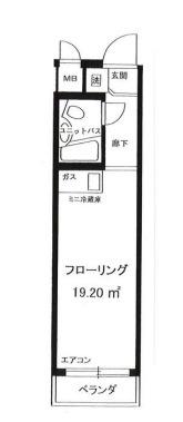 セブンスターハイツ代々木(ワンルーム/3階)の間取り写真