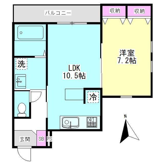 キクラス鶴見(1LDK/3階)の間取り写真
