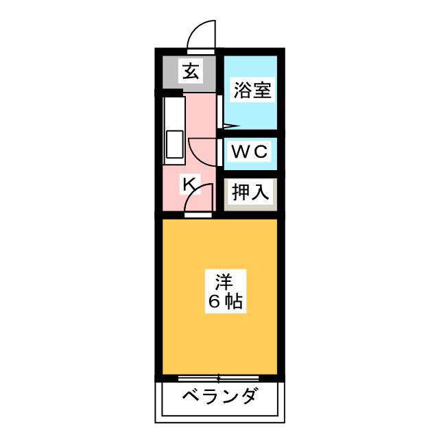 リバーサイド弐番館(1K/3階)の間取り写真