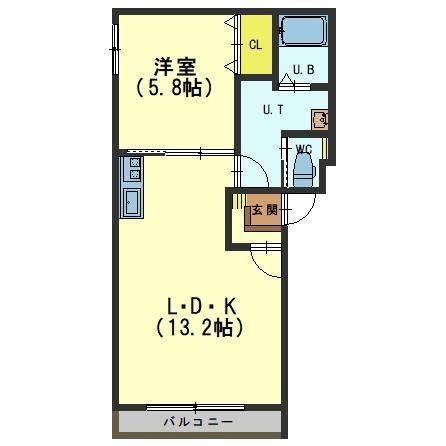 AOIVILLAGE美原(1LDK/2階)の間取り写真