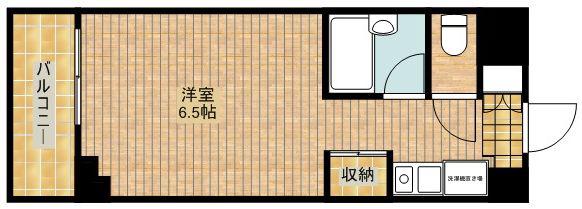 ベルニューI(ワンルーム/5階)の間取り写真
