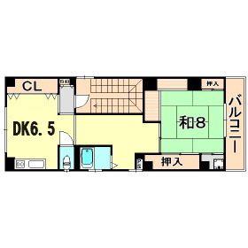 新神戸フラッツ(1DK/5階)の間取り写真