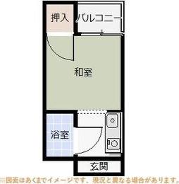 パークハイツあびこ(1K/3階)の間取り写真