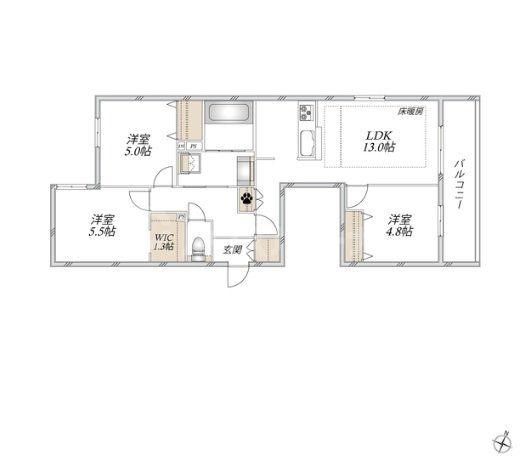 CHOUETTE MAISON(3LDK/2階)の間取り写真