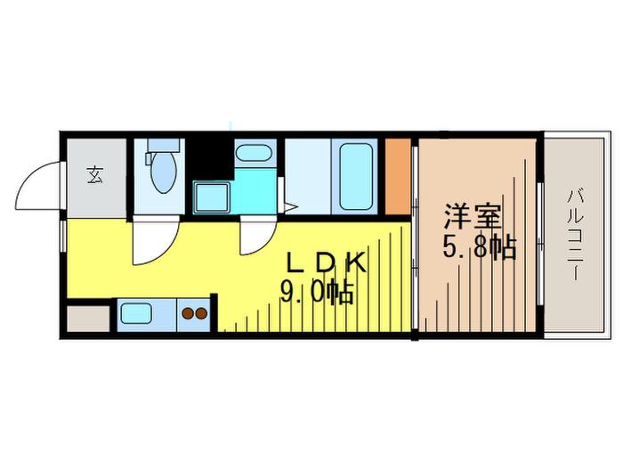 ルモンピエール新大塚(1LDK/3階)の間取り写真