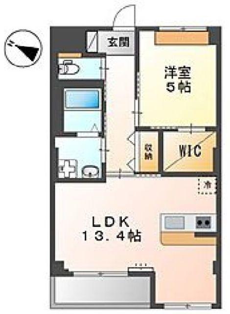 LAFORET MONTE(1LDK/2階)の間取り写真