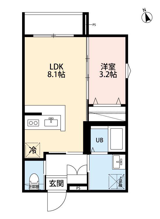 ROBOT HOME 柴又(1LDK/3階)の間取り写真