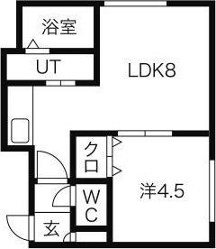 パロット・S7(1LDK/3階)の間取り写真