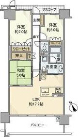 千里中央エアヒルズ(3LDK/6階)の間取り写真