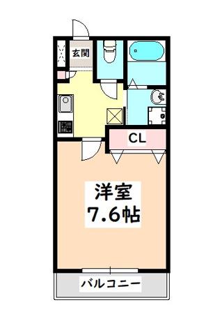 TIERRA新安城(1K/1階)の間取り写真