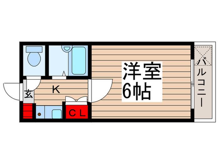 ベイコートNO1(1K/1階)の間取り写真