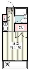 ベルライト能見台(1K/3階)の間取り写真