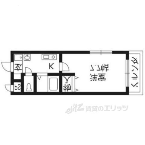 桂川ショウエイマンション(1K/2階)の間取り写真